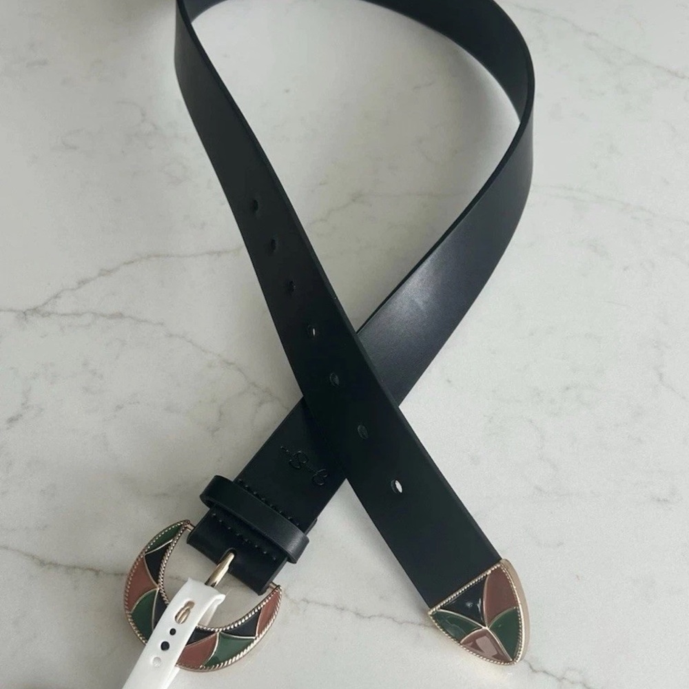 Jessica Simpson Women’s Belt Size X-Large Color: Black Mosaic NEW!
